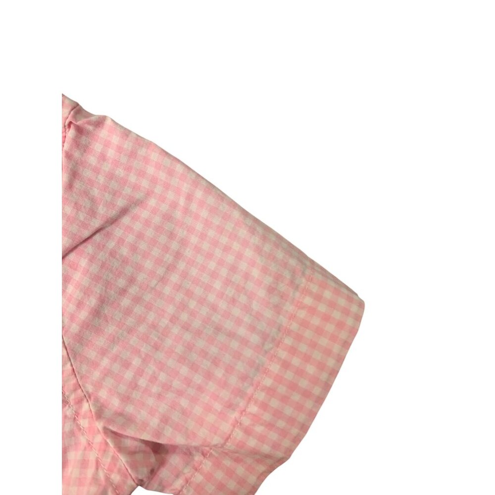 Ralph Lauren Boys Size 5 Button Up Pink Gingham Shirt Top Blue Tag and  HOrseman - Picture 4 of 4